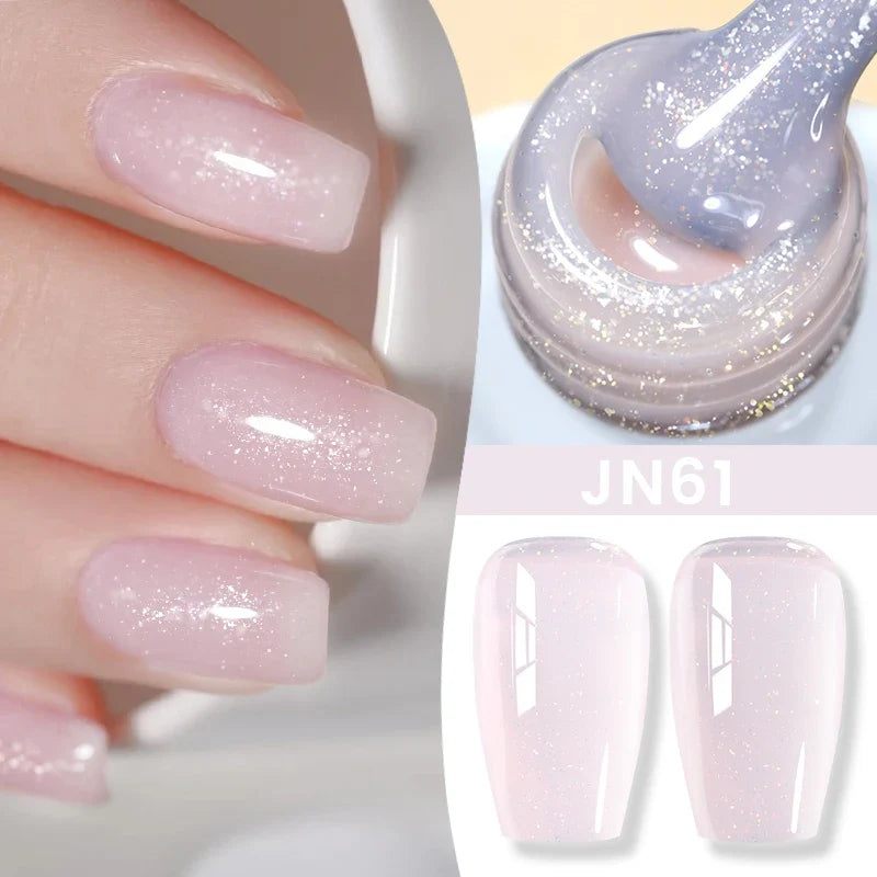 BORN PRETTY 10ml Jelly Nude Gel Nail Polish 50 Colors Semi Transparent Nail Art Nail Supplies Soak off UV LED Nails Gel Varnish