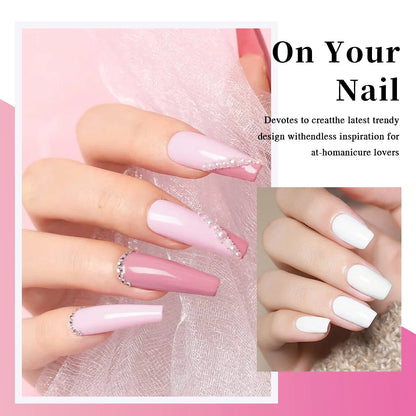 Color Block Series | Glossy Nails 0.24 oz Trendy Candy Foam Gel Semi-Permanent Nail Art Drip LED Nail Salon DIY Nail Art Gel Sea