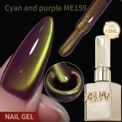 XEIJAYI 1pc 15ML Blue cat eye Nail Gel polish Semi Permanent Nail Art Soaking UV LED Nail Salon DIY Nail Salon Gel