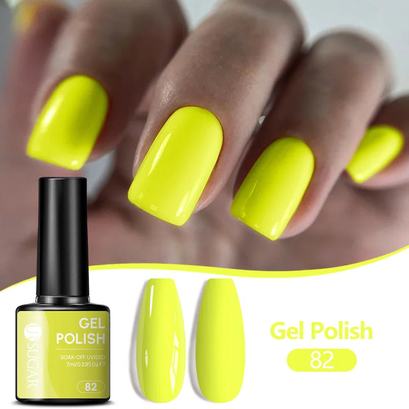 UR SUGAR 7ML Nail Gel Fresh Macaron 107 Colors All For Manicure Semi Permanent Soak Off LED UV Long-Lasting Nail Art Varnish
