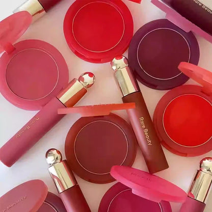 Rare Beauty New Product Frost-to-powder Mashed Potato Matte Air Cushion Blush Cream Liquid Blush Long-lasting Lipstick Lip Gloss