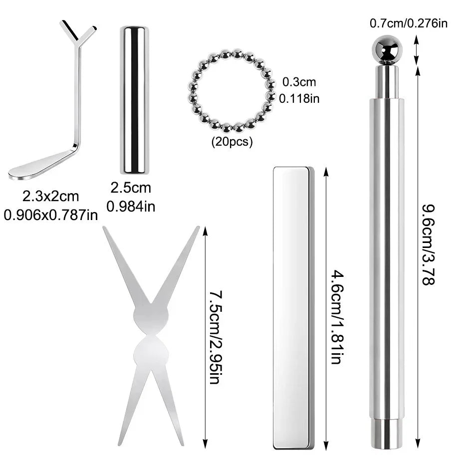 YIKOOLIN 6Pcs Cat Eye Magnet Set French Tip Heart & Flower Design Nail Art Gel Polish Manicure Tools for DIY Nail Art