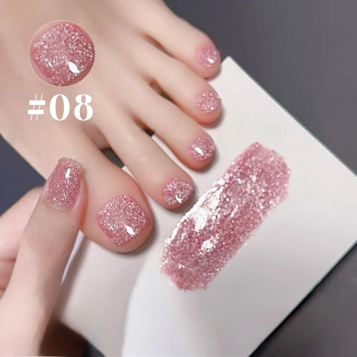 SHAKA 1-8pcs Popular Versatile Whitening Pink Green Blue Bling Gel Super Glitter Water Light Broken Diamond Gel Nail Polish
