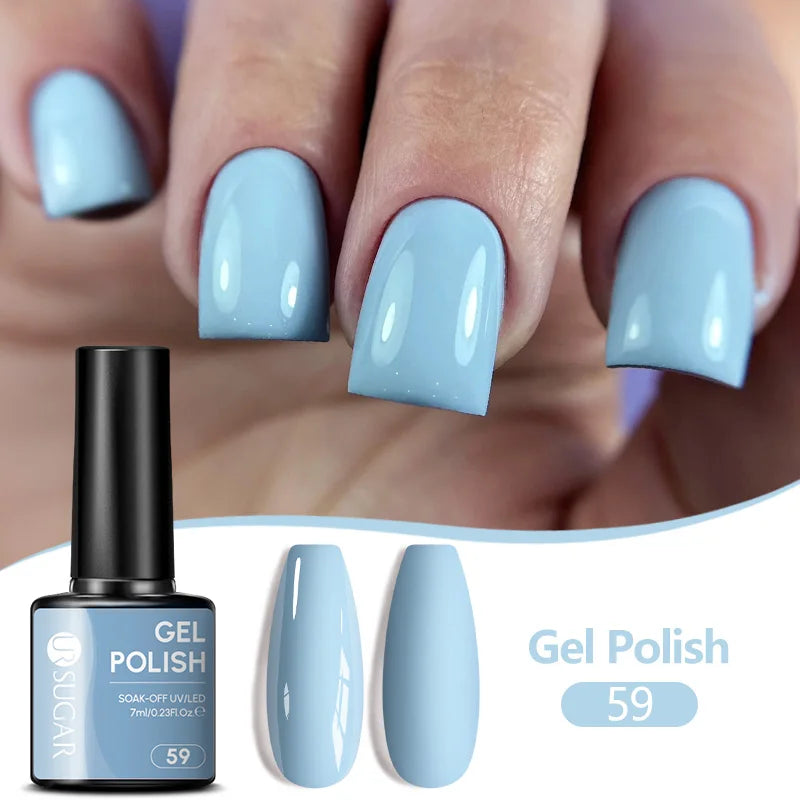UR SUGAR 7ML Nail Gel Fresh Macaron 107 Colors All For Manicure Semi Permanent Soak Off LED UV Long-Lasting Nail Art Varnish