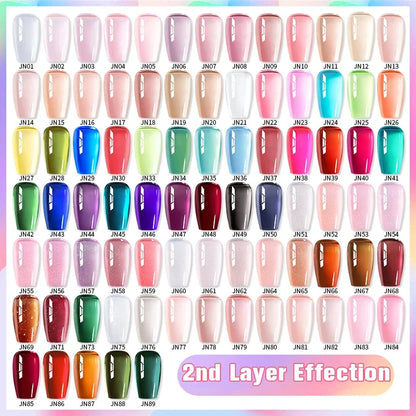 BORN PRETTY 83 Colors 10ml Jelly Nude Gel Nail Polish Autumn Amber Semi Transparent Manicure Soak off UV LED Nails Gel Varnish
