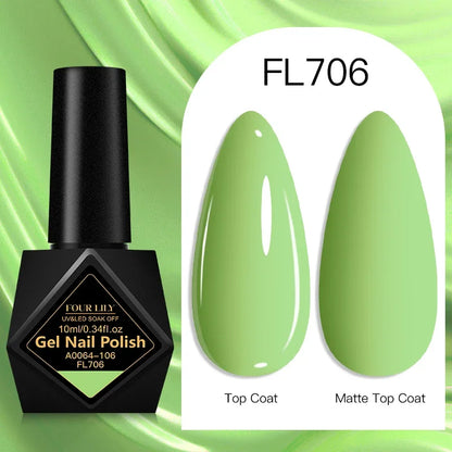 10ml Gel Nail Polish 162 Colors Nail Supplies Vernis Semi Permanent Nail Art Manicure Soak Off LED UV Gel Nail Varnishes Summer