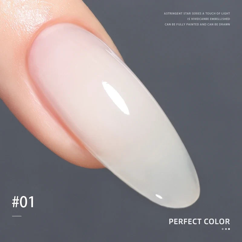 PERFECT COLOR  4-in-1 Builder Nail Gel,20g 12 Colors Rubber Base Gel Polish,Extension for DIY Salon Girls Home,Nail Art Brushes