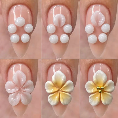 1 Jar White 3D Shaping Carving Non Stick Hand Extension Gel Nail Polish For Flower DIY Nail Art Extension Acrylic Nails Tools