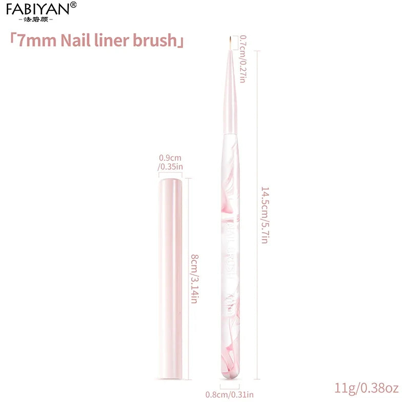 Nail Art Liner Brushes Elongated Lines Striping Drawing Painting Brushes For Manicure Beauty Salon Nails Products Manicure Tools