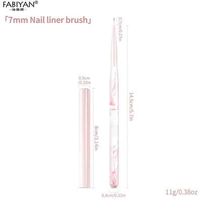 Nail Art Liner Brushes Elongated Lines Striping Drawing Painting Brushes For Manicure Beauty Salon Nails Products Manicure Tools