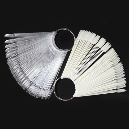 80/50/20pcs Nail Display Sticks Nail Swatch False Nail Tips Nail Gel Polish Practice Clear Display Board for Nail Art Tools