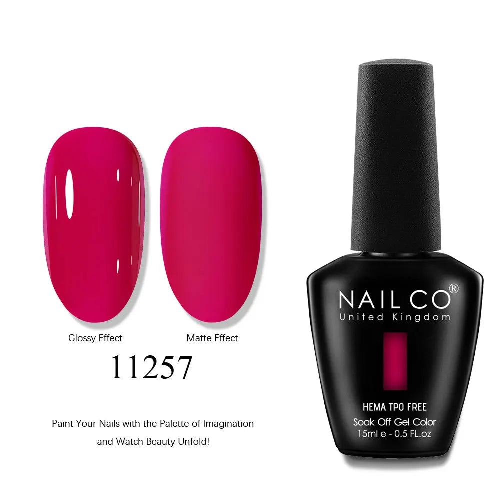 NAILCO 15ml Nails Art Gel Lack Polish Summer Hybrid Nail Varnish Manicure UV Top Coat Base HEMA TPO FREE Esmalte Nail Gel Polish