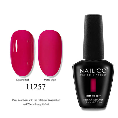 NAILCO 15ml Nails Art Gel Lack Polish Summer Hybrid Nail Varnish Manicure UV Top Coat Base HEMA TPO FREE Esmalte Nail Gel Polish