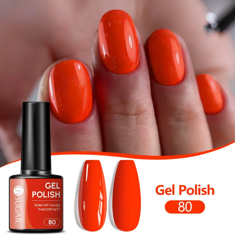 UR SUGAR 7ML Nail Gel Fresh Macaron 107 Colors All For Manicure Semi Permanent Soak Off LED UV Long-Lasting Nail Art Varnish