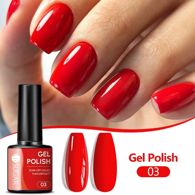 UR SUGAR 7ML Nail Gel Fresh Macaron 107 Colors All For Manicure Semi Permanent Soak Off LED UV Long-Lasting Nail Art Varnish