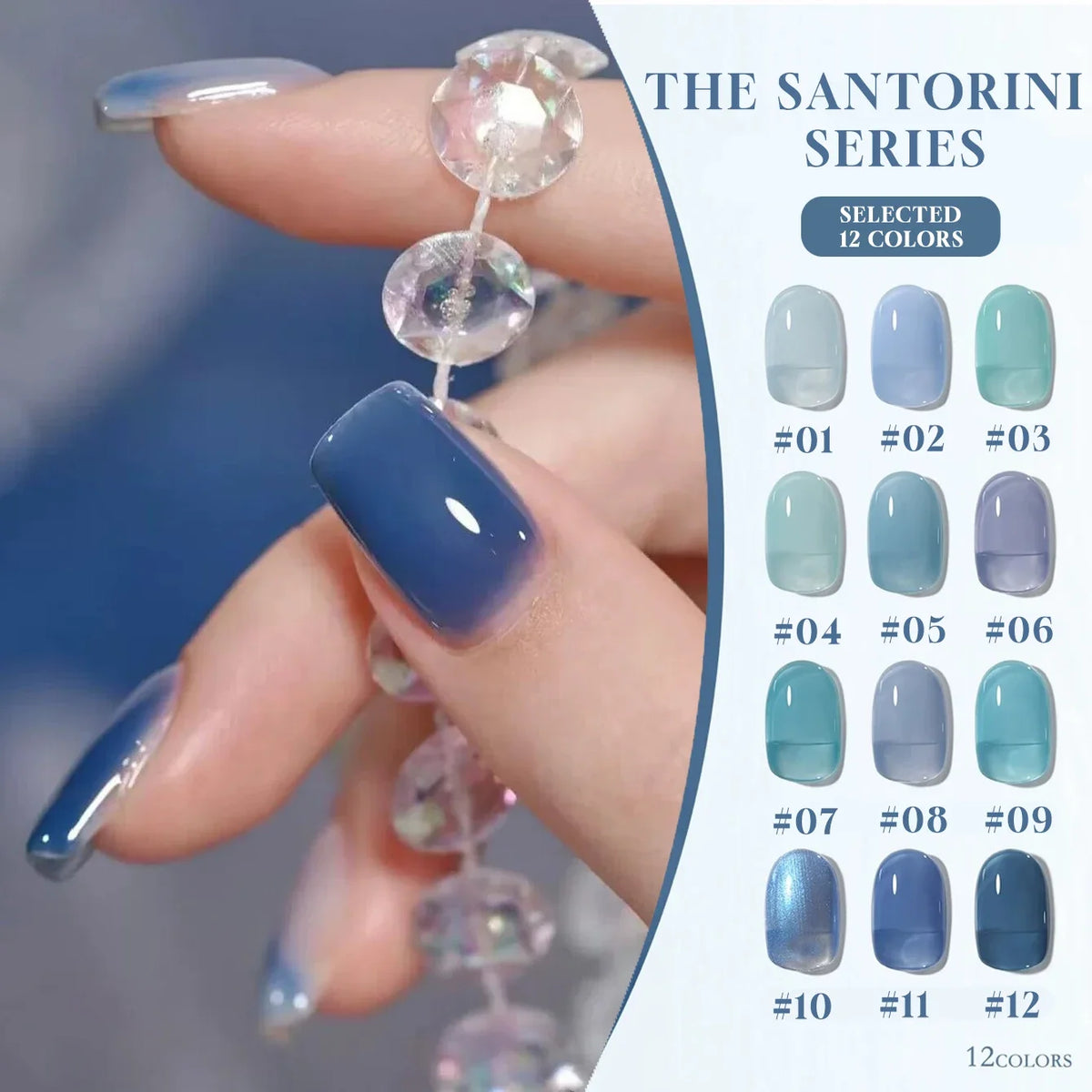 MIANEL 12ML Blue Nails Candy Party Nude Gel Nail Polish 2026 New Mint Green Dopamine Macaron Color Nail Polish Nail Art 1-12pcs