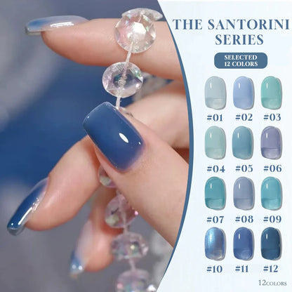 MIANEL 12ML Blue Nails Candy Party Nude Gel Nail Polish 2026 New Mint Green Dopamine Macaron Color Nail Polish Nail Art 1-12pcs