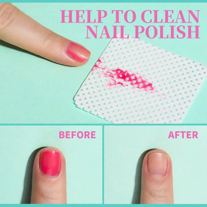 200 Pieces Lint-Free Nail Wipes Professional Eyelash Extension Glue Wipes Nail Polish Removal Wipes for Salon Use