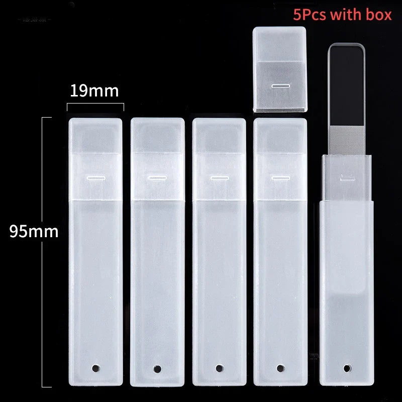 Nano Glass Nail File Transparent Crystal Nail Polish Rubbing Strip Polishing And Shining Nail Enhancement Tool
