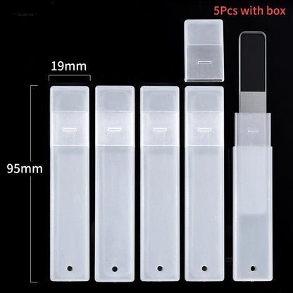 Nano Glass Nail File Transparent Crystal Nail Polish Rubbing Strip Polishing And Shining Nail Enhancement Tool