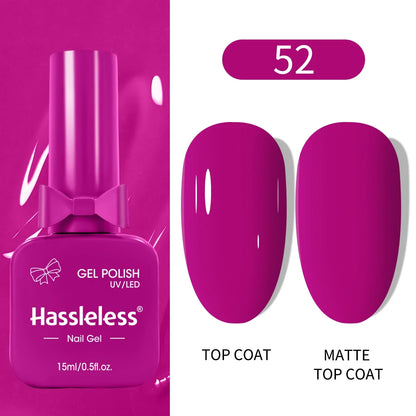 Single-use 15ml gel nail polish, convenient for home or salon manicures, easy to remove.