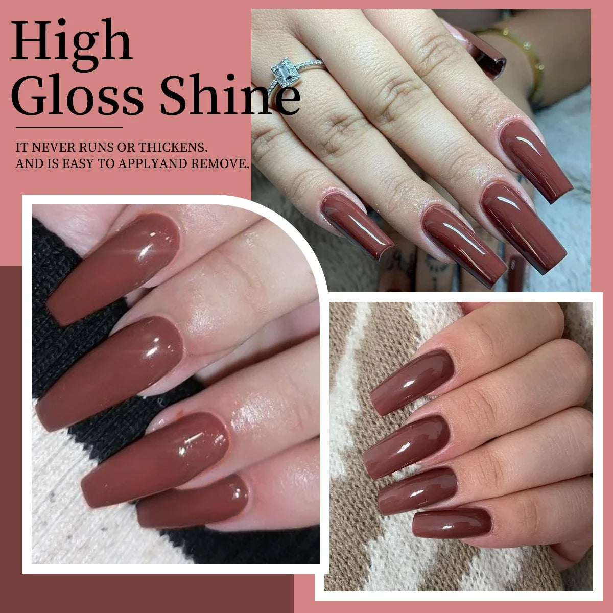 Single-use 15ml gel nail polish, convenient for home or salon manicures, easy to remove.