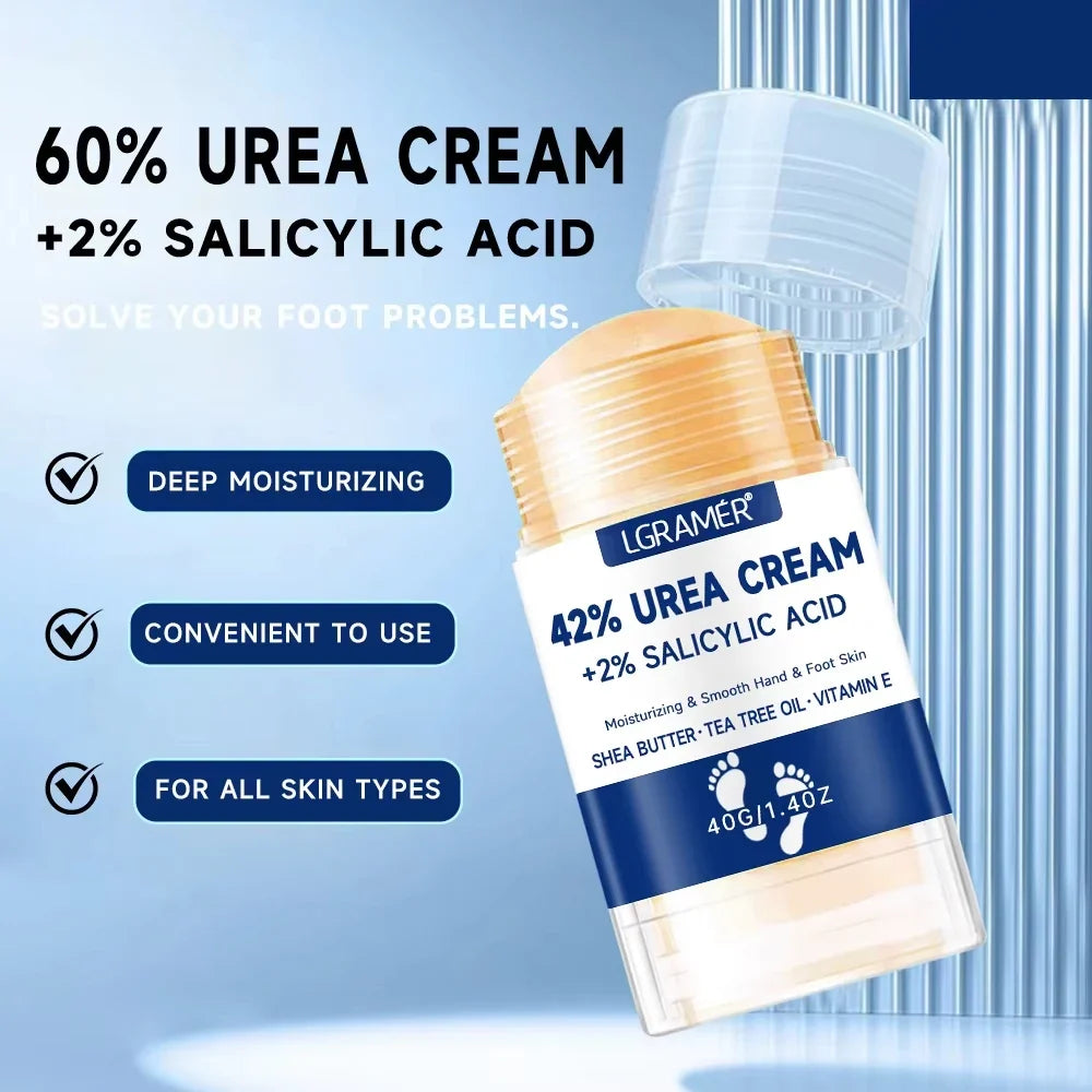 42% Urea Foot Cream +2% Salicylic Acid Moisturizing & Exfoliating, Cracked Heel Repair, Deep Hydration for Dry Feet Long protect