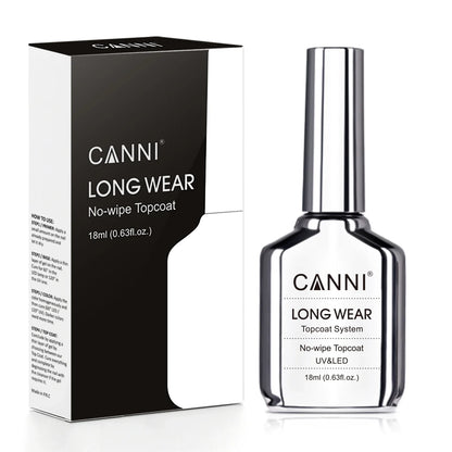 Canni TPO FREE HEMA FREE 18ml Long Wear Diamond Nowipe Top Coat Peeloff Base Coat Soak Off UV LED Gel Polish Nail Manicure