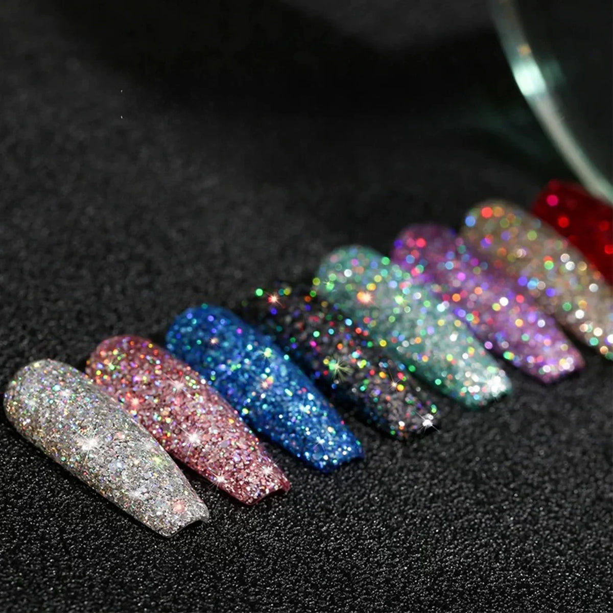 SHAKA 1-8pcs Popular Versatile Whitening Pink Green Blue Bling Gel Super Glitter Water Light Broken Diamond Gel Nail Polish