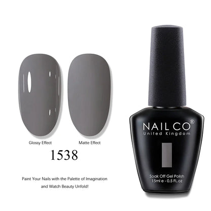 NAILCO 15ml Brown Nails Art Red Color Gel Nail Polish Semi-permanent UV Gel Polish Coffee Manicure Chocolate Hybrid Nail Varnish
