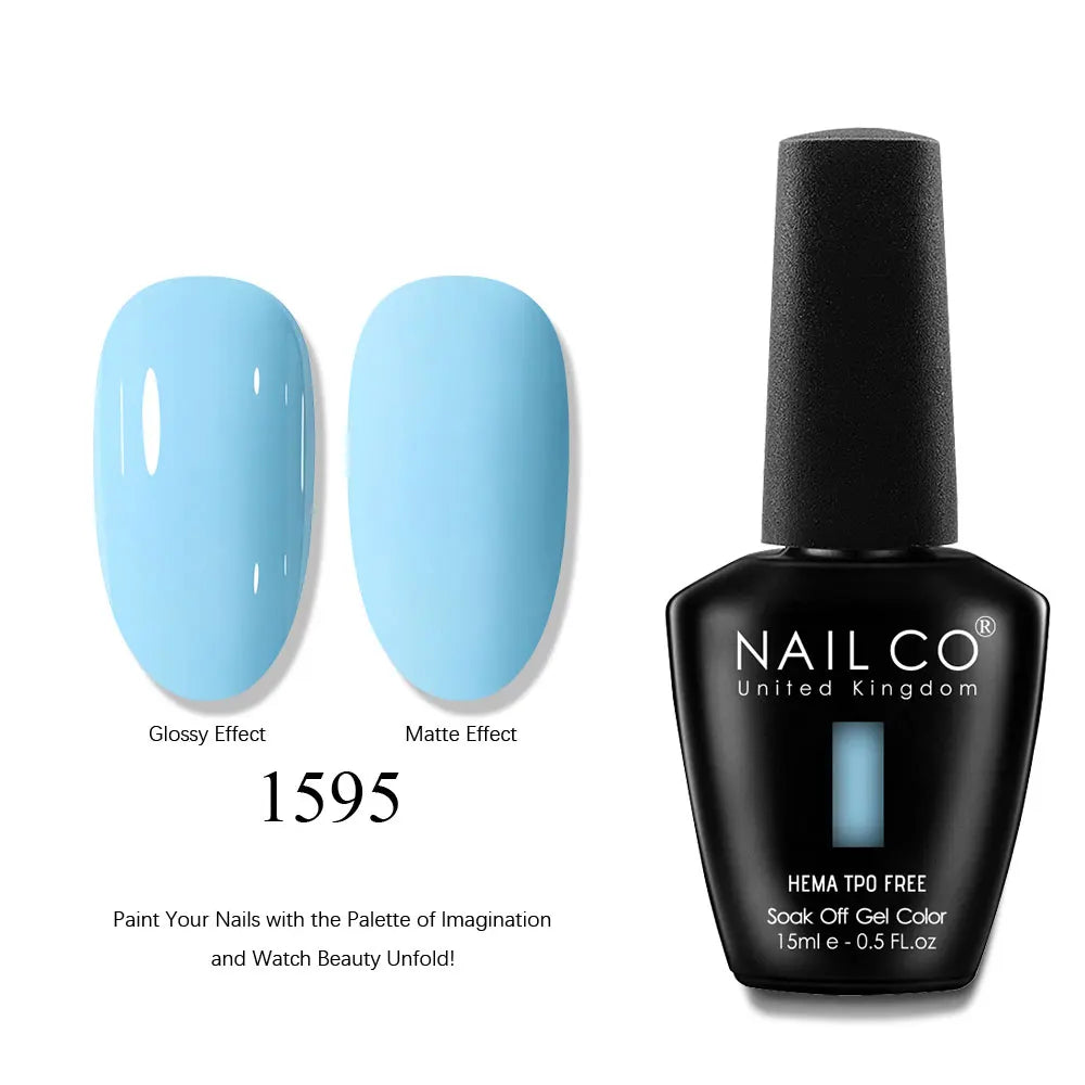 NAILCO 15ml Nails Art Gel Lack Polish Summer Hybrid Nail Varnish Manicure UV Top Coat Base HEMA TPO FREE Esmalte Nail Gel Polish