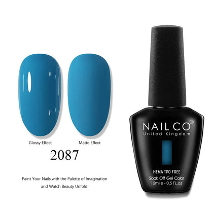 NAILCO 15ml Nails Art Gel Lack Polish Summer Hybrid Nail Varnish Manicure UV Top Coat Base HEMA TPO FREE Esmalte Nail Gel Polish