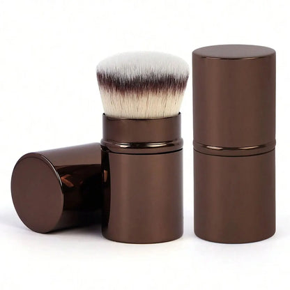 7pcs Professional Makeup Brush Set, Includes: 4pcs Dual-Ended Face Brushes, 1pc Angled Brush, 1pc Short Handle Foundation Brush,