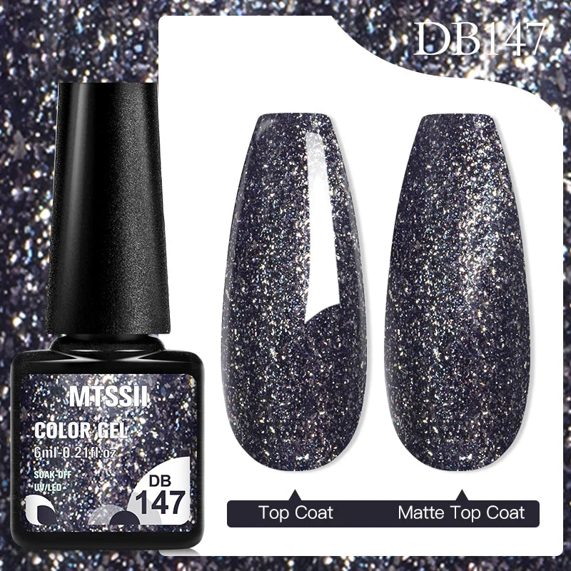 Mtssii 6ML Chocolate Color Gel Nail Polish Brown Semi Permanent UV Gel Autumn Winter Popular Soak Off Nail Art Gel Varnishes