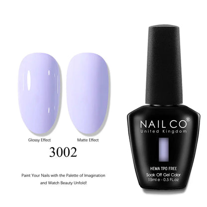 NAILCO 15ml Nails Art Gel Lack Polish Summer Hybrid Nail Varnish Manicure UV Top Coat Base HEMA TPO FREE Esmalte Nail Gel Polish