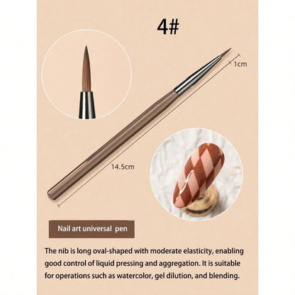 Acrylic Nail Brush Set Acrylic Powder Brush PolyExtension Gel Brush Nail Polish Carving Pen ForWomen Home Solon Diy Nail Art Brushes NailPen,Pinceau Ongle Gel