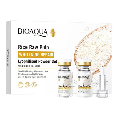 Bioaoua Rice Puree Freeze-Dried Powder, Penetrates and Nourishes, Repairs Damaged Skin Texture, Rebuilds Skin Barrier, Whitens and Brightens Skin Tone, Increases Skin Elasticity, a Product Specifically for Beauty Salons, Can Also Be Used at Home for Be...
