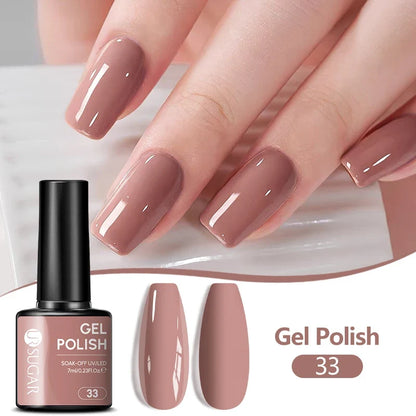 UR SUGAR 7ML Nail Gel Fresh Macaron 107 Colors All For Manicure Semi Permanent Soak Off LED UV Long-Lasting Nail Art Varnish