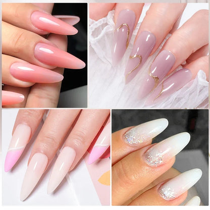 Mtssii 7ml Milky White Quick Extension Gel Nail Polish Nude Construct Hard Gel Semi Permanent Acrylic Extension Nail Art Varnish