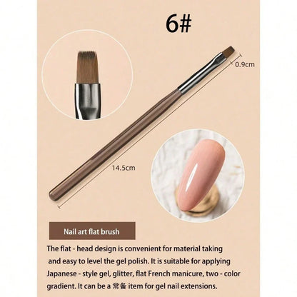 Acrylic Nail Brush Set Acrylic Powder Brush PolyExtension Gel Brush Nail Polish Carving Pen ForWomen Home Solon Diy Nail Art Brushes NailPen,Pinceau Ongle Gel