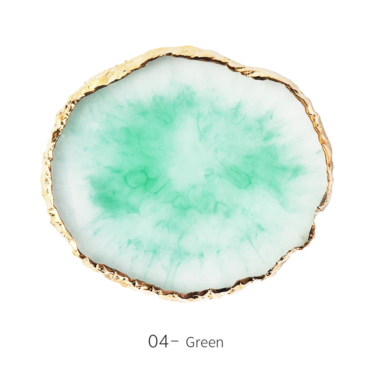 1PC Round Resin Agate Stone Nail Art Palette False Nail Tips Mixing Color Drawing Pallet Gel Polish Display Shelf Manicure Tool