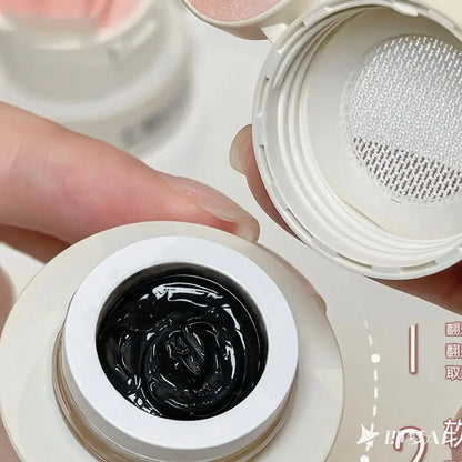 1Jar Black Pat Painting Gel Nail Polish with Air Cushion Gradient Matte Texture Nail Patting Glue Soak Off UV LED Nail Varnish 8