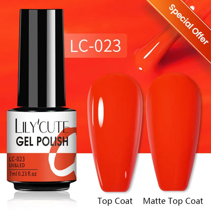 LILYCUTE 7ML Jelly Amber Gel Nail Polish Brown Crystal Translucent Dull Color Nail Art Gel Semi Permanent UV Gel Polish Varnish