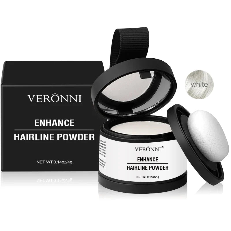 Hairline powder set in White shade with compact, box, and sponge