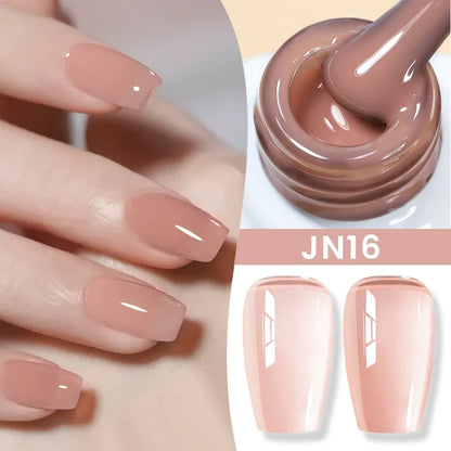 BORN PRETTY 83 Colors 10ml Jelly Nude Gel Nail Polish Autumn Amber Semi Transparent Manicure Soak off UV LED Nails Gel Varnish