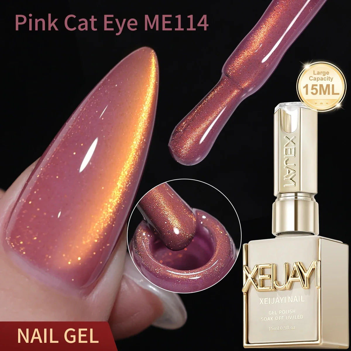 XEIJAYI 1pc 15ML Blue cat eye Nail Gel polish Semi Permanent Nail Art Soaking UV LED Nail Salon DIY Nail Salon Gel