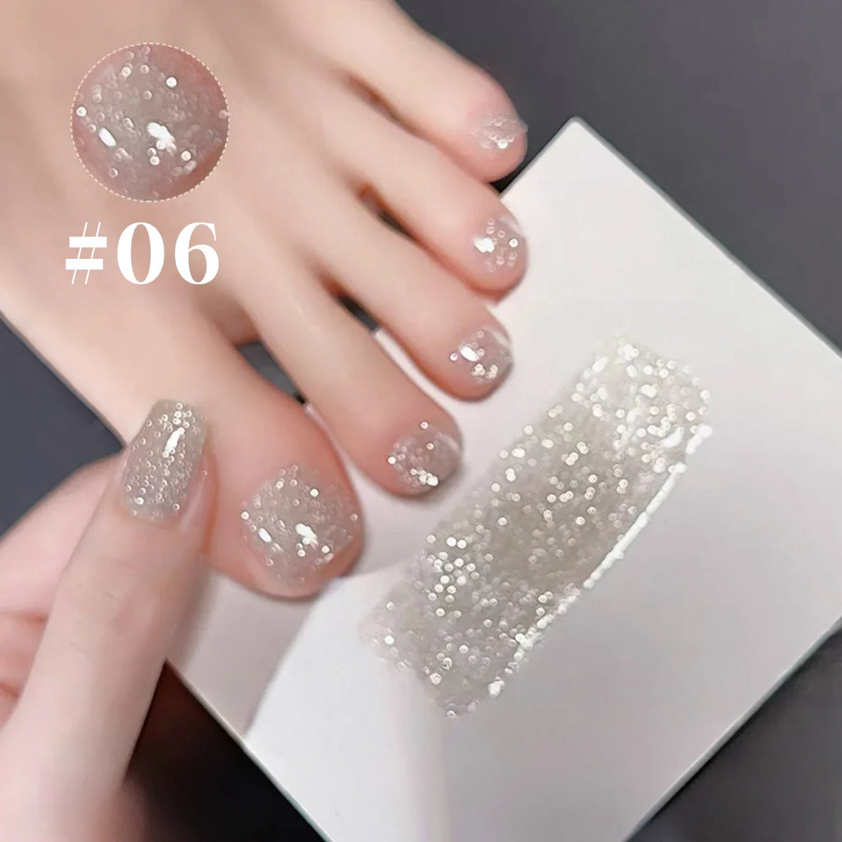 SHAKA 1-8pcs Popular Versatile Whitening Pink Green Blue Bling Gel Super Glitter Water Light Broken Diamond Gel Nail Polish