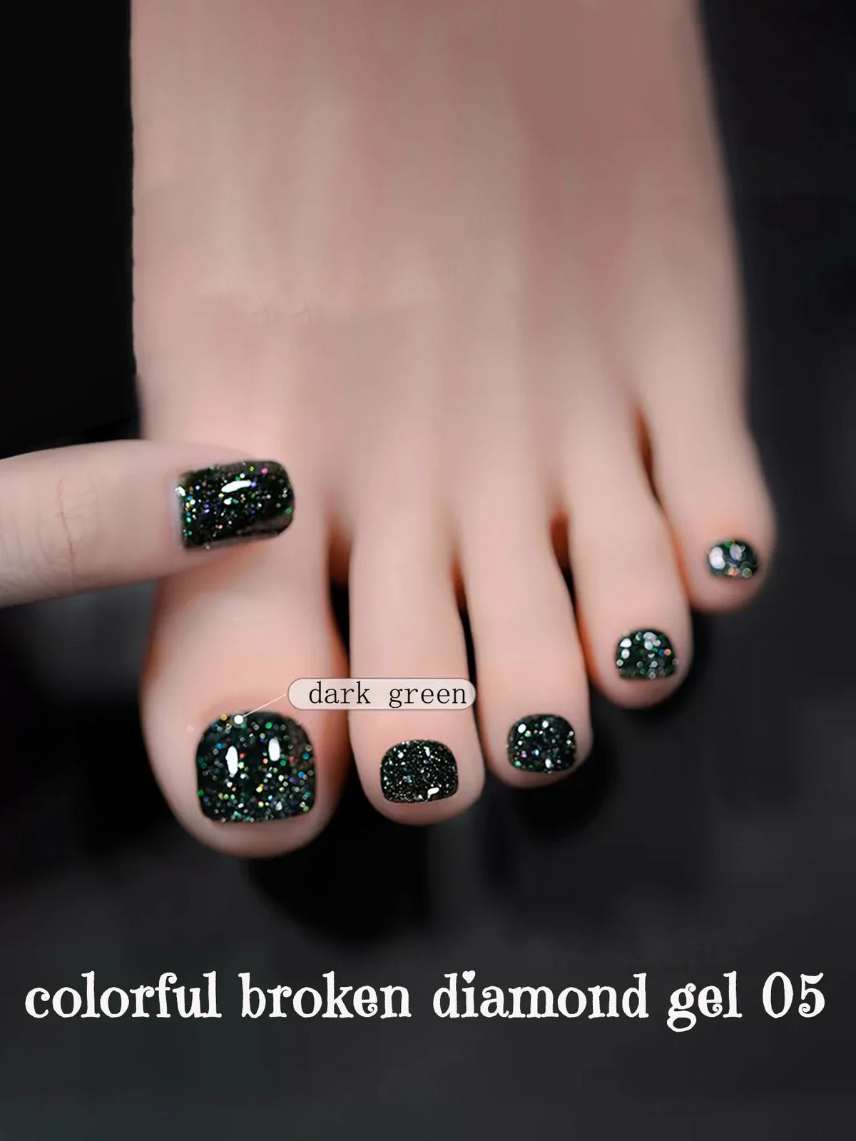 SHAKA 1-8pcs Popular Versatile Whitening Pink Green Blue Bling Gel Super Glitter Water Light Broken Diamond Gel Nail Polish
