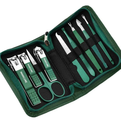6/9 Pcs Set Professional Piece Nail Care Kit Stainless Steel Manicure & Pedicure Set Nail Clipper Set with Travel Case