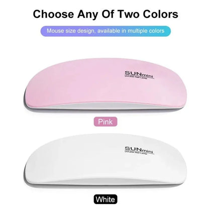 Portable 6 LED UV Nail Lamp 6W Mini Nail Dryer Machine Foldable Manicure Tool for Gel Polish Varnish Quick Drying USB Cable